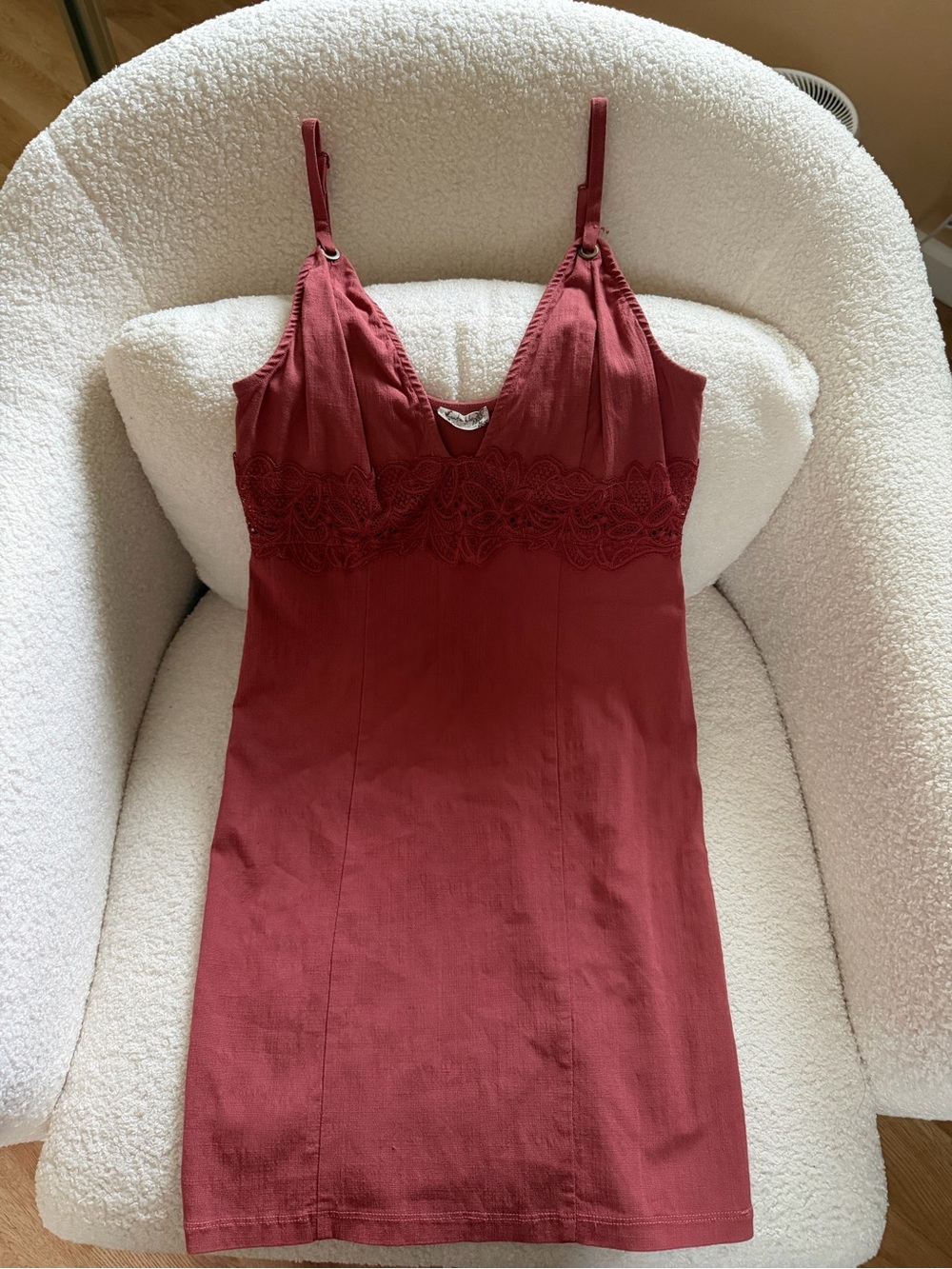 Free People Lace-Trim Slip Dress